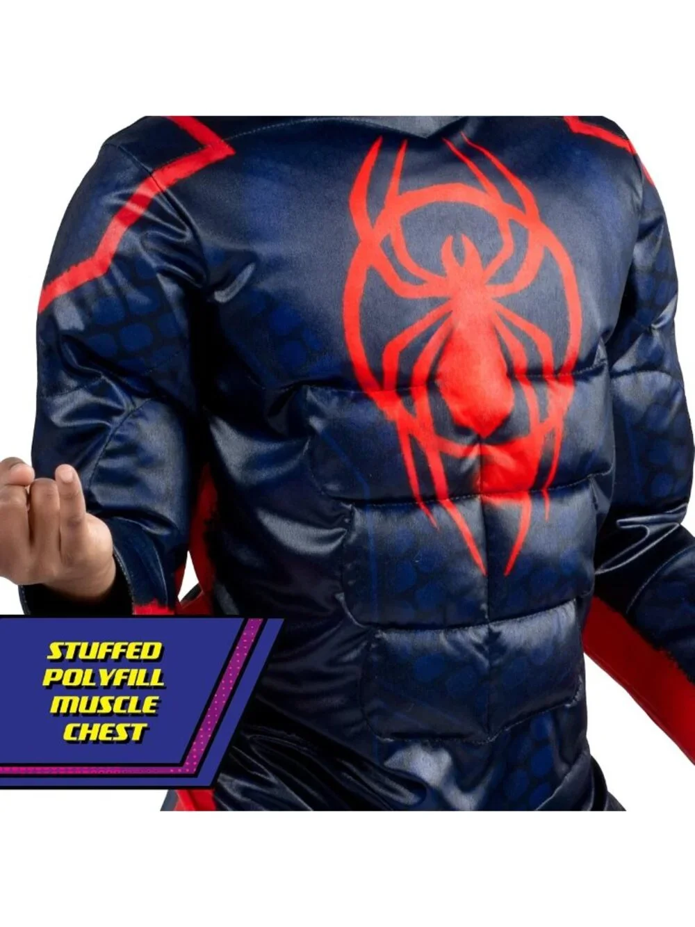 Youth Spider-Man Halloween Costume - Premium Padded Jumpsuit & Fabric Mask